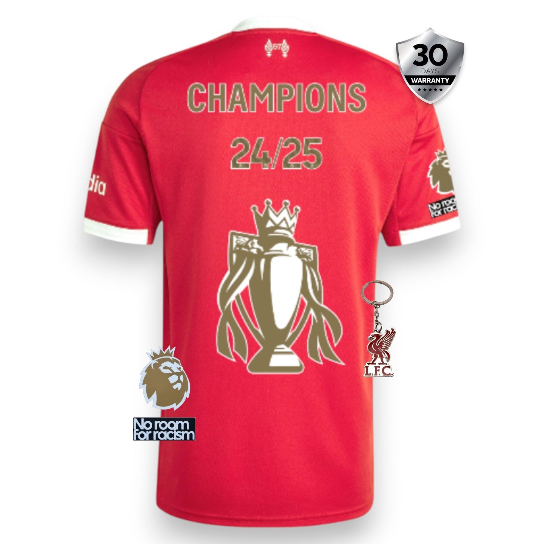 Liverpool Home Jersey 2025/26 - CHAMPIONS 24/25 & Gold Trophy