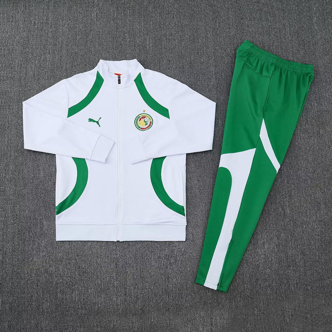 Senegal 2025 Full-Zip White TrackSuit