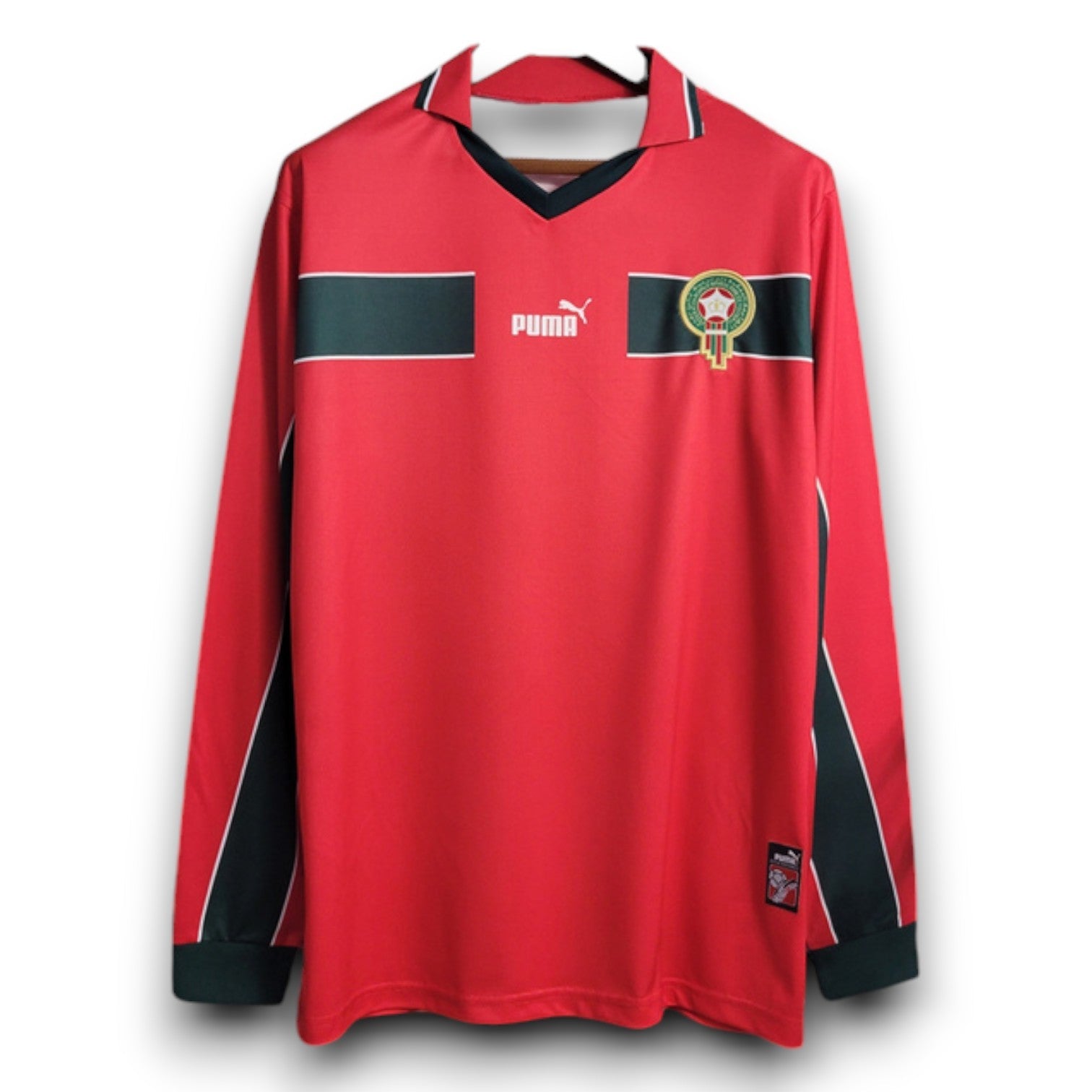Morocco 1998 Away Red Retro Jersey - Long Sleeve