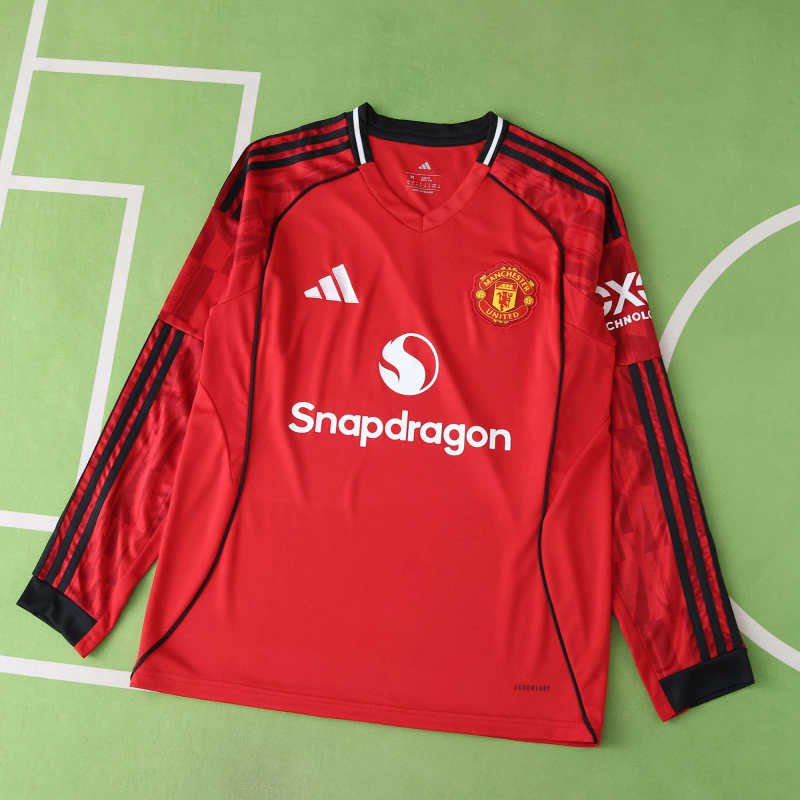 Manchester United Home Jersey 2025/26 - Long Sleeve