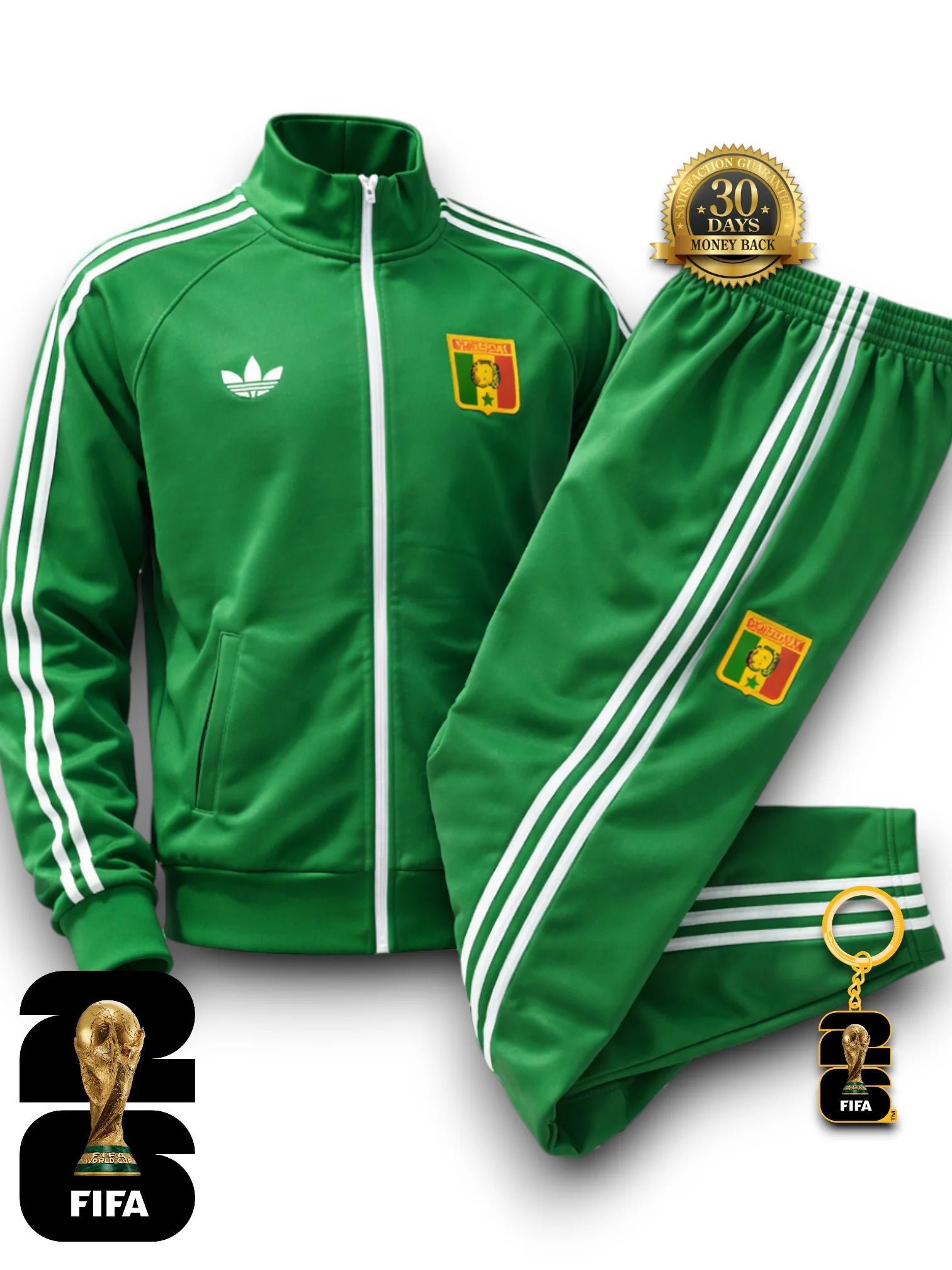 Senegal World Cup 2026 Hoodie TrackSuit Green Jacket