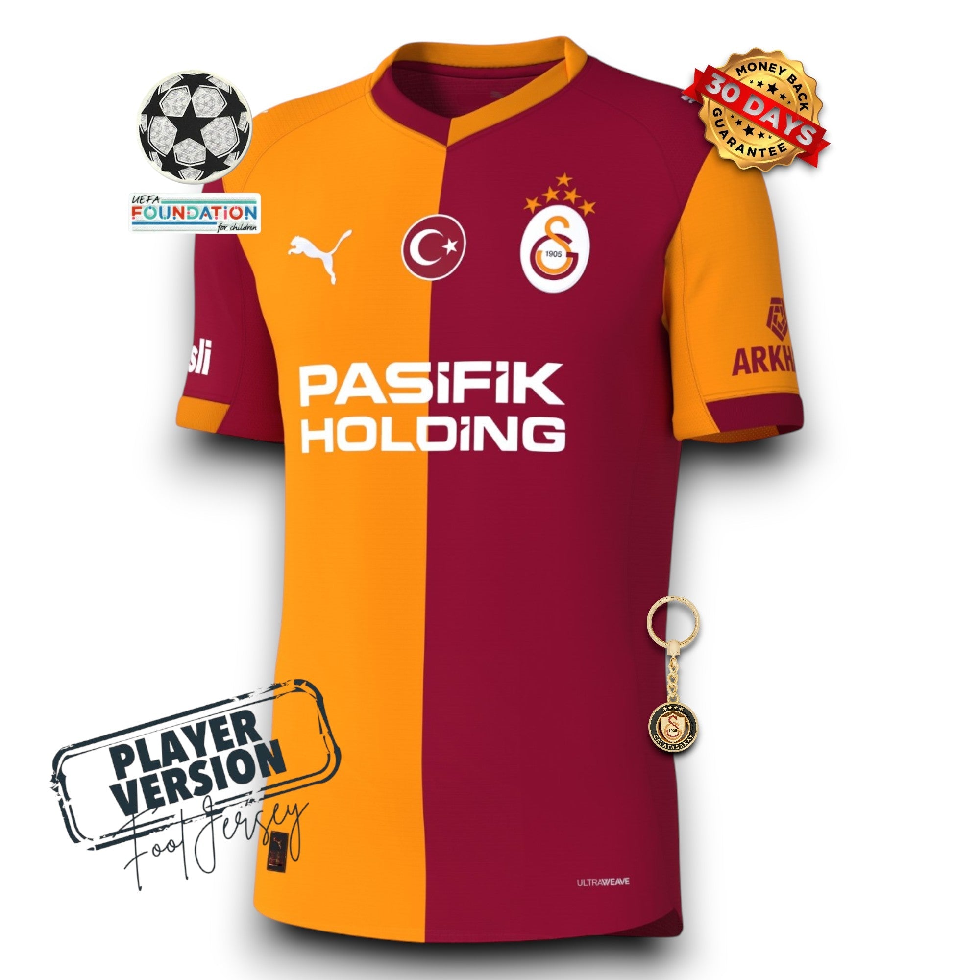 Galatasaray Player Home Jersey 2025/26 - With Sponsors