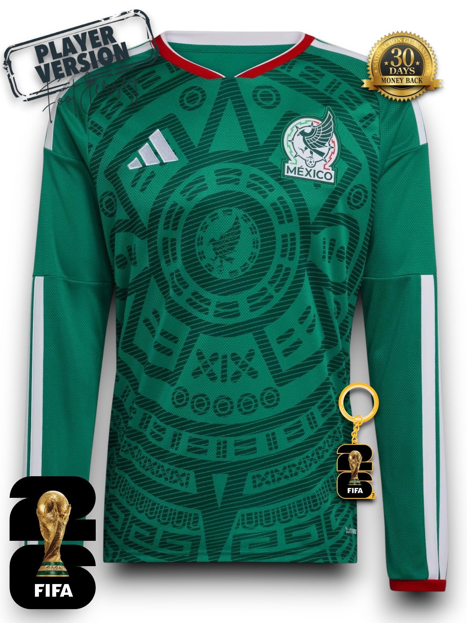 Mexico World Cup 2026 Jersey Player Version - Long Sleeve