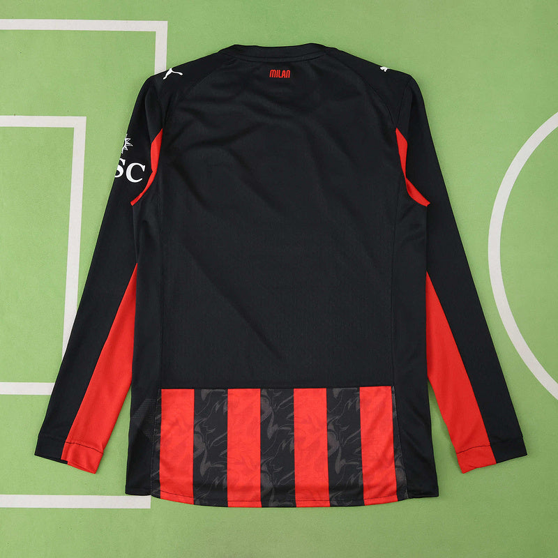 AC Milan Home Jersey 2025/26 Player Version - Long Sleeve