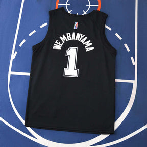 NBA San Antonio Spurs black 1#WEMBANYAMA 2025/26