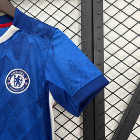Kids Chelsea Home Kit 25/26 with World Champions 25 printing