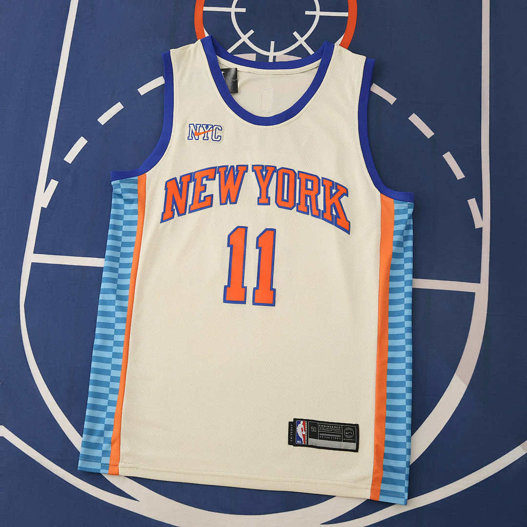 NBA New York Knicks beige 11#BRUNSON 2025/26
