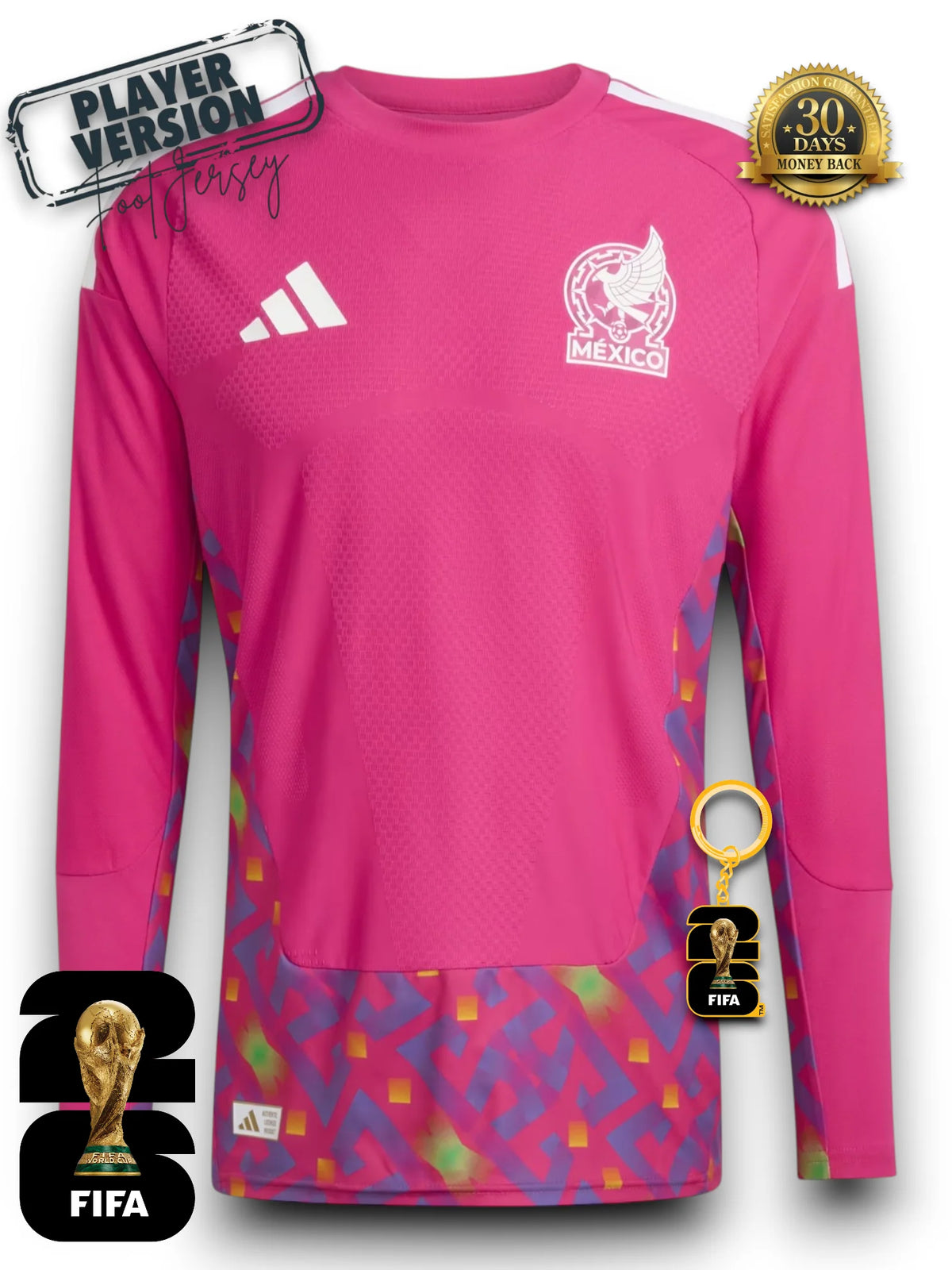 Mexico World Cup 2026 Jersey Player Goalkeeper Jersey - Long Sleeve