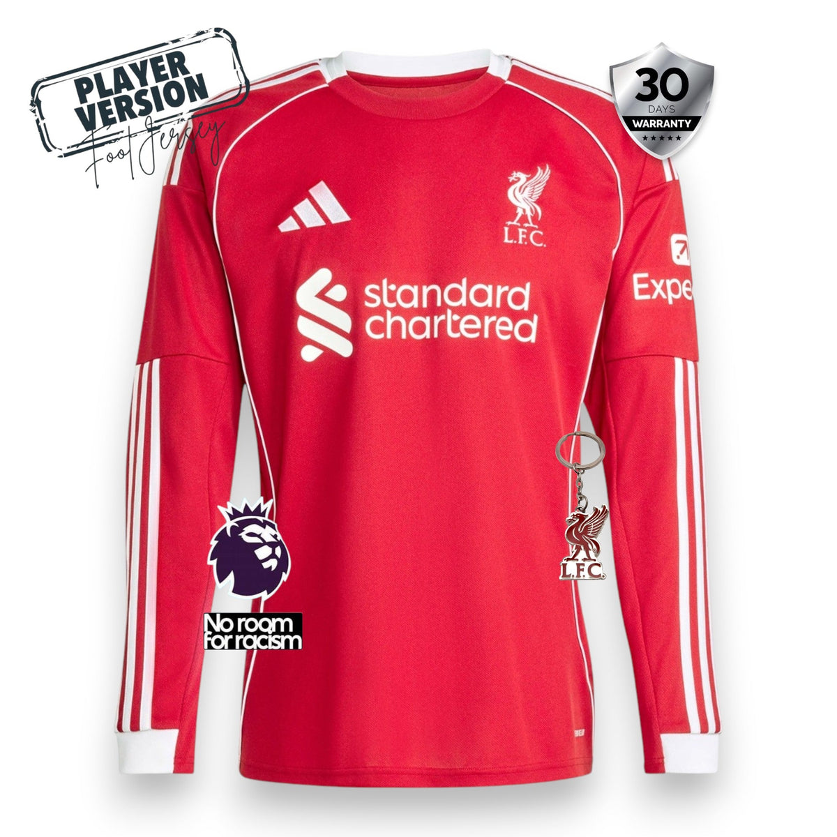 Liverpool Home Player Jersey 2025/26 - Long Sleeve