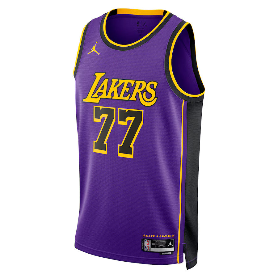 Luka Don������������������i������������������ - Los Angeles Lakers Statement Edition 2024 NBA Jersey - Purple - Unisex